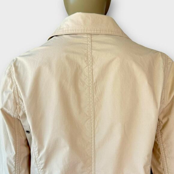 Gap Vintage Y2K Cotton Lightweight Button Up Trench Coat Lined Size M Neutral - Picture 10 of 15